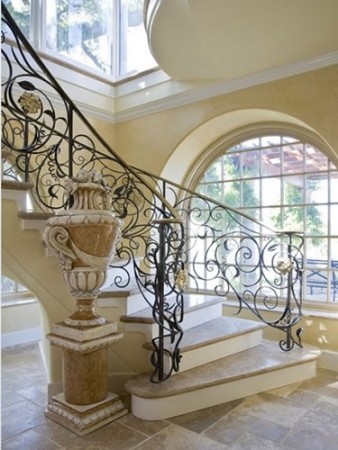 Cắt laser cầu thang hoa văn